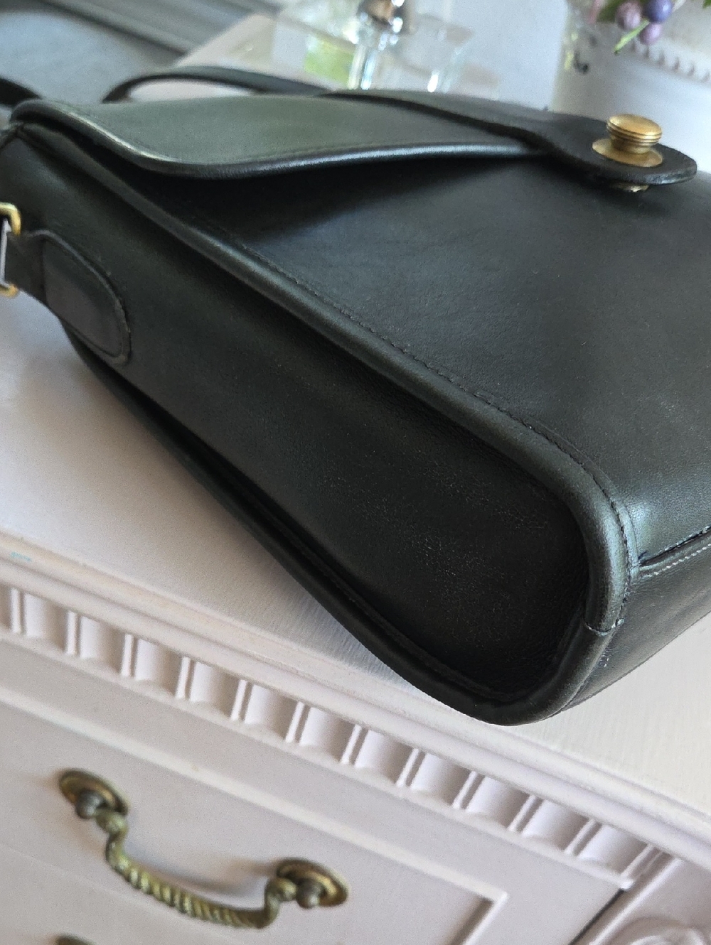 COACH Black Scout Vintage Leather Crossbody Bag 1980s - Picture 11 of 16